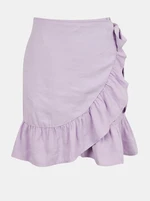 Purple wrap skirt with ruffle ONLY Olivia - Women