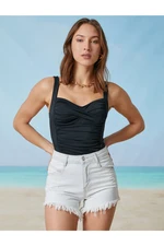 Koton Swimsuit - Black - Plain