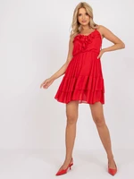 OCH BELLA red minidress with ruffles