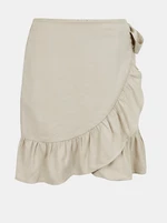 Beige wrap skirt with frills ONLY Olivia - Women