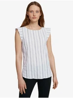 White Women Striped Top Tom Tailor Denim - Women