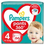 PAMPERS Active Baby Pants Kalhotkové plenky vel. 4, 9-15 kg, 66 ks