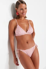 Trendyol Striped Tie-Up Normal Leg Bikini Bottom