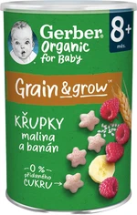 GERBER Organic křupky s malinami a banánem 35 g