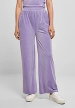 Women's Straight Velvet Sweatpants High Waisted Lavender