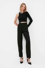 Trendyol Black Straight/Straight Fit Woven Trousers