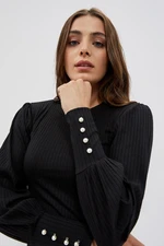 Blouse with half turtleneck