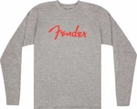 Fender Maglietta Spaghetti Logo LS Heather Gray 2XL