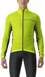 Castelli Squadra Stretch Kabát Electric Lime/Dark Gray 2XL