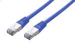 Kabel C-TECH patchcord Cat5e, FTP, modrý, 0,25m