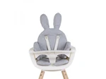 CHILDHOME Sedací podložka do dětské židličky Rabbit Jersey Grey