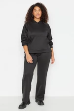 Trendyol Curve Black Scuba Knitted Top and Bottom Set