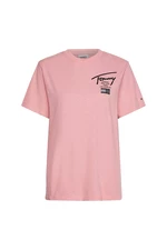 Tommy Jeans T-Shirt - TJW RLXD MODERN SIGNATURE SS pink