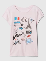 Pink girl's T-shirt with GAP print