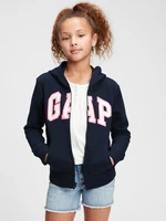 Blue Girls' Kids Sweatshirt GAP Logo zip hoodie