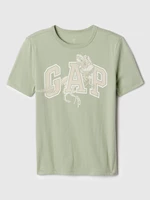 Green boys' T-shirt with GAP logo