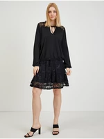 Black women's blouse with lace ORSAY