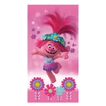 Różowy bawełniany ręcznik dziecięcy 70x140 cm Trolls – Jerry Fabrics