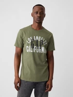 Green men's T-shirt with GAP logo