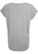 Dámské tričko s prodlouženým ramenem šedé