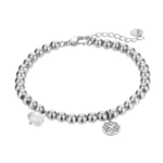 Marc Malone Ocelový korálkový náramek Layla Silver Bracelet MCB23015S