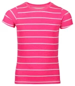 Dark pink girls' striped T-shirt NAX Tiaro