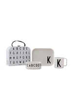 Dětský snídaňový set Design Letters Classics in a suitcase K 4-pack