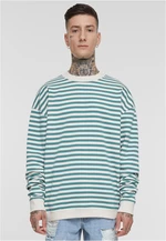 Men's Striped Crewneck Sweatshirt - White Sand/Green