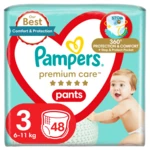 PAMPERS Premium Care Pants Plenkové kalhotky vel. 3, 6-11 kg, 48 ks