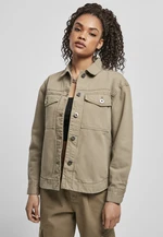 Dámska oversized khaki košeľová bunda