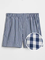 Blue and white men's plaid shorts GAP