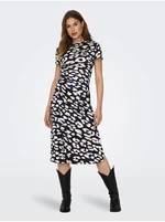 Cream-black women's patterned dress JDY Urba