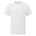 White men's Iconic combed cotton t-shirt with Fruit of the Loom sleeve