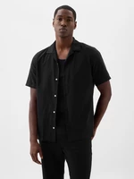 Men's Black Linen Shirt GAP