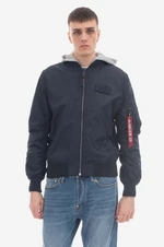 Bunda Alpha Industries MA-1 TT Hood BP Ref. 106103 07 pánska, tmavomodrá farba, prechodná