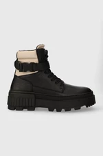 Boty Tommy Hilfiger TH ELEVATED CHUNKY LTH BKLE BOOT pánské, černá barva, FM0FM04909