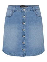 Pieces Dámská sukně PCPEGGY 17126258 Light Blue Denim S