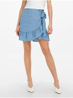 Blue Women Floral Wrap Skirt ONLY Olivia - Women