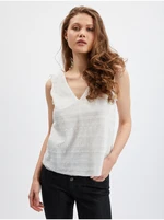 Orsay White Women Lace Top - Women