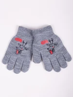 Yoclub Kids's Boys' Five-Finger Gloves RED-0012C-AA5A-010