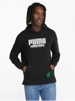 Černá pánská mikina s kapucí Puma x MINECRAFT - Pánské