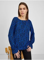 Orsay Black-Blue Ladies Floral Blouse - Ladies