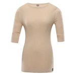 Women's three-quarter sleeve t-shirt nax NAX NOVAKA beige