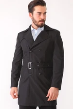 PLT8321 DEWBERRY MEN'S OVERCOAT-BLACK