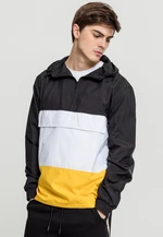 Color Block Pull Over Blk/chromeyellow/wht Jacket