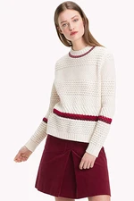 Tommy Hilfiger Sweater - WYNONA MOCK-NK SWTR white