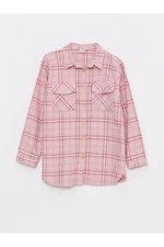 LC Waikiki Plaid Long Sleeve Girl's Shirt Jacket