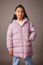 DEFACTO Girl's Water Repellent Hooded Puffer Jacket