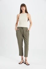 DEFACTO Elastic Waist Tied Basic Straight Leg Jogger Pants