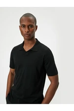 Koton Polo Neck Fine Knitwear T-Shirt Slim Fit Short Sleeve Brushed